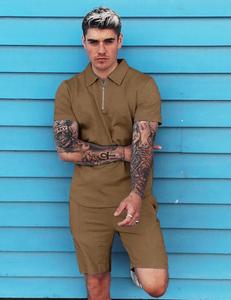 Custom Logo Summer <b>Men's</b> Soccer Training Jogger <b>Shorts</b> <b>Set</b> 2-Piece Eco-Friendly <b>T</b>-<b>shirt</b> <b>and</b> <b>Shorts</b> Suit Breathable <b>Design</b> - Product Image 4