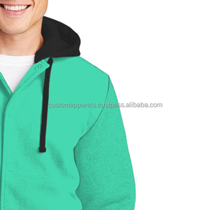 Veste universitaire coupe-vent respirante à deux poches en laine avec col montant et broderie sur le devant avec doublure en coton - Product Image 4