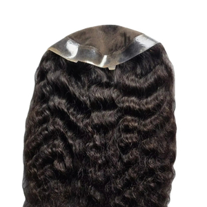 Topper de Cabello Humano Remy 100% con Ondas Profundas y Monofilamento para Mujer, Cabello Taz BD Importado de Bangladés - Product Image 4