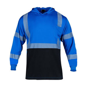 เสื้อยืดแขนยาวสำหรับทำงานผู้ชาย พิมพ์โลโก้ได้ ผลิตจากผ้าผสมคอตตอนและโพลีเอสเตอร์ เหมาะสำหรับงานก่อสร้างและโรงงาน - Product Image 6