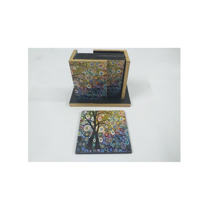 Sous-verre en bois élégant, imprimé arbre unique, écologique, personnalisé, décoratif, classique, élégant, vintage, fantaisie, décoration de table, tendance - Product Image 1