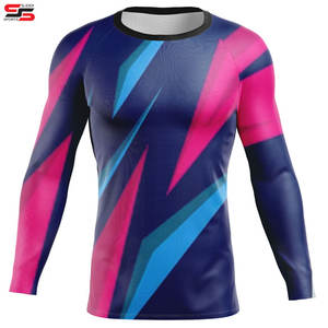 Haut de sport unisexe personnalisé Gym Fitness Serré Rash Guard Corps Compression Baselayer Shirts Rash Guard - Product Image 3