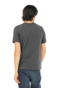 T-shirt à col rond pour homme de qualité supérieure, gris foncé, jersey simple en coton, vêtements décontractés d'été, style de mode personnalisé - Product Image 3