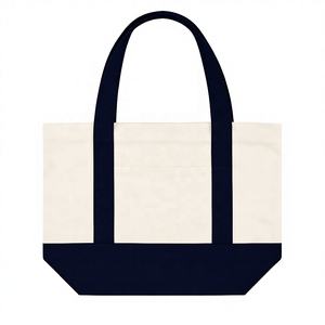 Sac fourre-tout en toile 100% coton personnalisé, sac de shopping réutilisable de haute qualité avec fermeture à l'épaule, logo personnalisé - Product Image 1