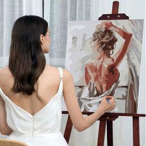 Abstract Sexy ragazza nuda arte della parete su misura per kit di numeri fai da te pittura ad olio con numeri per la decorazione della camera domestica come regalo per l'amante - Product Image 4