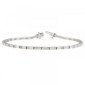 Bracelet tennis en or blanc 14 carats avec diamants de laboratoire, clarté DEF, 4,75 carats, 10 grammes, Vala Brothers, 7,25 pouces, offre exclusive en gros - Product Image 2