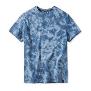Camiseta de Manga Corta Tie Dye para Hombre, Cuello Redondo, Corte Regular, 100% Algodón Tejido, Estilo Casual, Patrón Azul Morado - Product Image 2