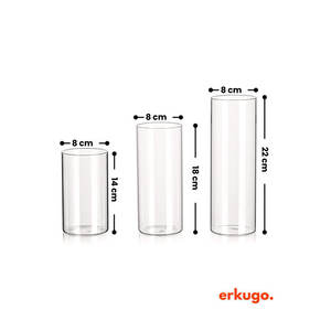 Modern Eco-Friendly Glass <b>Candle</b> Holder <b>Set</b> Cylinder Jar Lanterns for Valentine's Day Christmas Easter Home Decor High Quality - Product Image 3