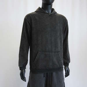 Sweat à capuche surdimensionné unisexe French Terry 100% coton Streetwear Vintage Acid Wash Distressed 400 Gsm Custom Men's Washed Hoodies - Product Image 4