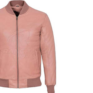 Chaqueta Bomber de Cuero, Elegante, Cálida, Cómoda para Uso Diario, Chaqueta Bomber de Cuero Moderna y Suave para Moda Diaria - Product Image 6