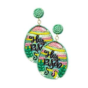 Déclaration Artisanat Perlé Broderie Coloré Boucles D'oreilles Bijoux Élégant Fantaisie Élégant Et Premium Dernier Par Hiba Enterprises - Product Image 3