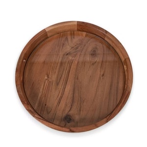 Bandeja de Servir Ovalada de Madera Maciza Premium con Acabado Liso y Asas de Fácil Agarre para Cocina, Comedor, Mesa de Café y Decoración del Hogar - Product Image 3