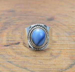 Anillo de plata de ley 925 con piedra preciosa natural para mujer, regalo para ella - Product Image 1