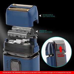 Rasoir électrique rechargeable USB pour hommes, rasoir sans fil à double lame avec batterie longue durée et tondeuse escamotable - Product Image 6