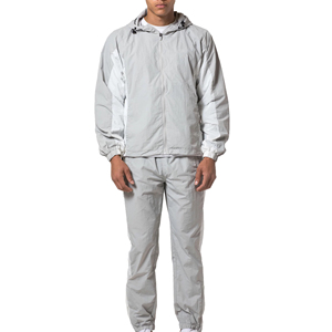 Ensembles d'imperméable Bandes réfléchissantes monocouches Vêtements de pluie haute visibilité Protège-pluie Combinaison imperméable pour adultes - Product Image 1