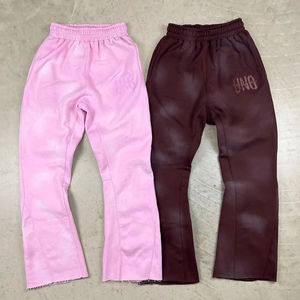 Chándal con estampado de abullonado personalizado Unisex, pantalones de chándal de invierno de peso pesado de estilo Vintage lavado desteñido al sol sólido, Sudadera con capucha, novedad de algodón 100% - Product Image 5