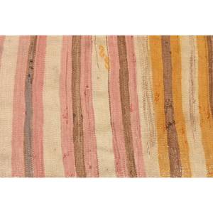 Modern Beige <b>Pink</b> <b>Wool</b> Rug 1.9 X 8.7 ft Flat Weave Turkish Patchwork Design for Living Room Decorations with Latex Backing - Product Image 5