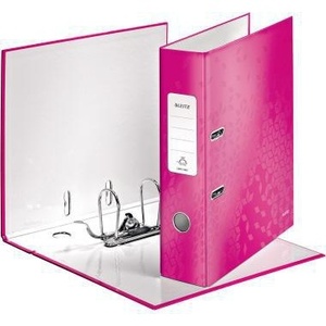 Leitz WOW <b>A4</b> 80mm Laminated Paperboard Grey Binder with Inner & Outer Lamination - Product Image 1