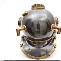 Casque de plongée nautique artisanal en métal finition noire, artisanat de la Royal Navy, cadeau pour lui, Chine, moderne, sculpture