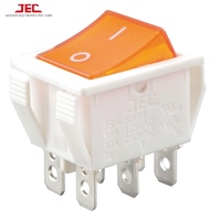 Interrupteur à bascule à double pôle JEC 608 avec IP65, courant maximal 10A/16A, 250VAC -25°C~85°C, ULCUL ENEC CQC