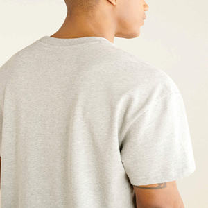 Camiseta ajustada para hombre 100% algodón tela suave cuello redondo ropa informal Color sólido cómodo clásico para Look Stock Camiseta de algodón - Product Image 3