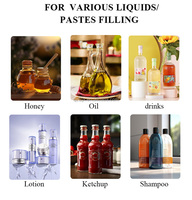 Machine de remplissage pour liquides (eau pure, soupes, sauces chili, glycérine, parfums, détergents) de 10 à 100 ml, idéale pour la crème glacée