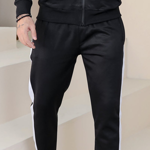 Premium 100% Cotton Zipper Tracksuits with Embroidered Pockets Plain Dyed for Winter Outdoor Running & Training Sports - Product Image 6