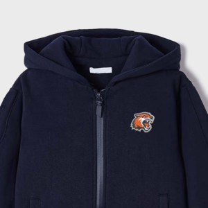 Sweat à capuche d'hiver en coton mélangé avec fermeture éclair complète pour hommes, sweat à capuche zippé vierge de coupe surdimensionnée avec logo personnalisé - Product Image 3