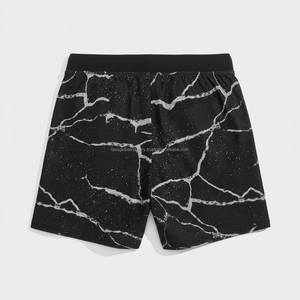 กางเกงขาสั้นลายกราฟิกผู้ชาย แห้งเร็ว OEM ลายสายฟ้า ก้อนเมฆ ดีไซน์สำหรับฤดูร้อน สไตล์สตรีทแวร์ - Product Image 2