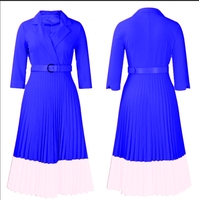 Robe longue en tricot pour femme, personnalisable par OEM, motif uni, taille empire, silhouette ample, décoration de ceinture, robe pull