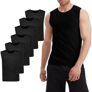 Wholesale Breathable Sporty 100% Cotton Men's Casual Knitted Gym <b>Singlet</b> Plus Size Solid Vest - Product Image 1