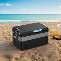 35L/45L 12V Réfrigérateur Congélateur Mini Réfrigérateur à Batterie avec Compresseur pour Voyage Camping Pique-nique Activités de Plein Air