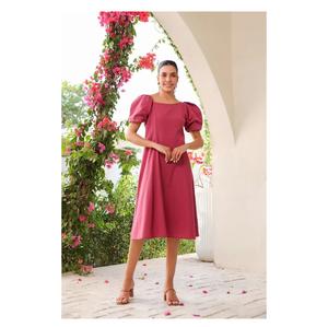 Robe flexible en coton lavable et respirante écologique la plus vendue vêtements de bureau à motif solide pour le confort de tous les jours sorties de week-end - Product Image 1