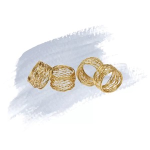 Anneaux de serviette en métal galvanisé stockés porte-serviettes ronds en argent pour les décorations de table de fête de mariage et de dîner spécial - Product Image 3