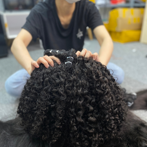 Pelo de trama de piel rizada birmana de alta calidad Fabricante de Vietnam Longitud OEM profesional Muchas texturas Material humano crudo - Product Image 4