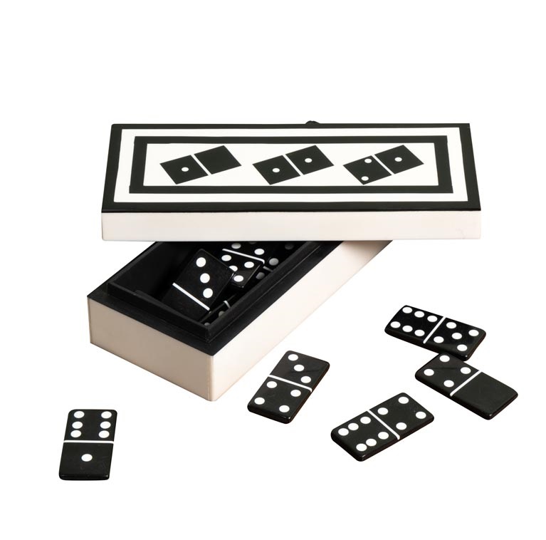 NOVICA Domino en pierre grise fait à la main, « Fascinating Challenge