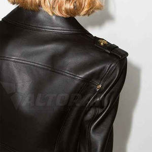 เสื้อแจ็คเก็ตหนังผู้หญิง คุณภาพสูง แฟชั่น เสื้อแจ็คเก็ตหนังผู้หญิง สไตล์ลำลอง เรียบหรู เสื้อแจ็คเก็ตหนังผู้หญิง - Product Image 4