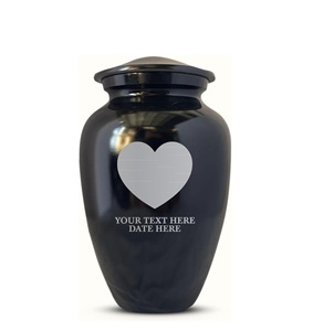 Personalized Custom Human Cremation Urn for Adult Ashes Men & Women Engraved Aluminum Urn with Name Date Urn Black Custom Size - Product Image 3