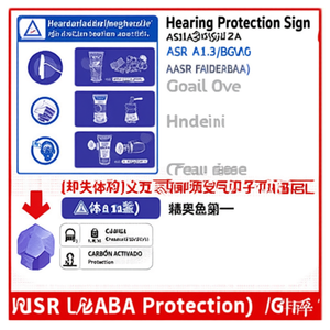 Señal de Protección Auditiva ASR A1.3/BGV A8 Uso Obligatorio de Protección Auditiva (Foil) - Product Image 2