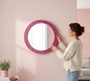 Horloge murale en miroir de mosaïque de luxe de qualité supérieure pour la décoration de la maison - Product Image 3