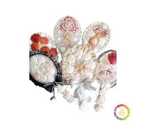 100% Espejo de concha hecho a mano y horquilla Diseño único de Vietnam Hermoso regalo de concha para novias - Product Image 6