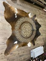 Alfombra Adiva, Fabricada en Turquía, de Cuero Vacuno, Tejido Jacquard a Máquina, Resistente a las Manchas, con Patrón Abstracto, Pelo Medio, Juego de Alfombras