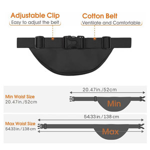 กระเป๋าคาดเอวแบบปรับได้, ทนทาน, กันน้ำสำหรับการเดินทางออกกำลังกาย - Product Image 5