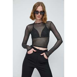 Camiseta Transparente con Estampado Brillante - Product Image 2