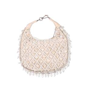 Elegante Bolso de Mano Clásico con Perlas y Cristales en Forma de Media Luna para Mujer, Ideal para Fiestas y Eventos Nocturnos - Product Image 5