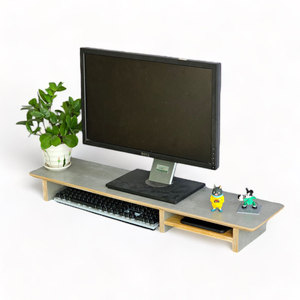 100x20x10cm Plywood Silver Computer Monitor <b>Stand</b> MS68018 Melamine Tabletop for 24 Inch <b>Screens</b> 90 Degree Tilt Angle New Product - Product Image 1