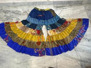 Palazzo en patchwork de soie à 7 couches, pantalon large de style bohème pour les fêtes, pantalon de voyage bohème hippie pour femmes, pantalon de demoiselle d'honneur pour femmes - Product Image 2