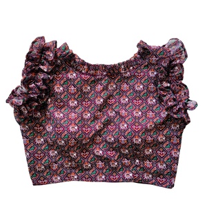 Georgette-Blusa con estampado Floral para fiesta, ropa de fiesta de Color brillante, hecha a mano, con hermoso estampado Floral, 2022 - Product Image 1