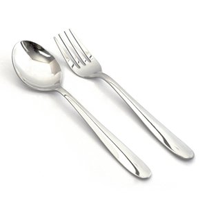 Couverts En Acier Inoxydable Ensemble De 2 Cuillère Fourchette Utilisé Dans Les Ustensiles De Cuisine Table À Manger Café Maison Partie Utilisation Argent Couleur Plaqué Couverts - Product Image 1