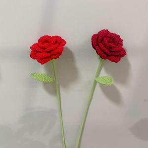 Flores de Ganchillo Creativas Hechas a Mano, Estilo Rosa Francesa, Producto Terminado, Venta al Por Mayor Directo de Fábrica - Product Image 2